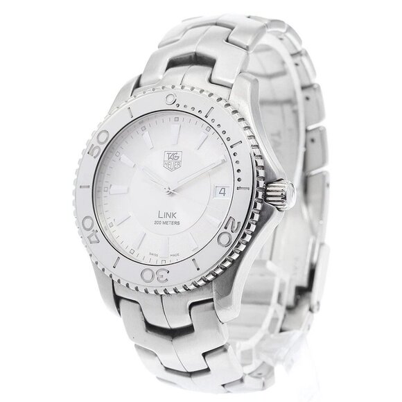 TAG HEUER Link WJ1111 Date Silver Dial Quartz Men's Watch